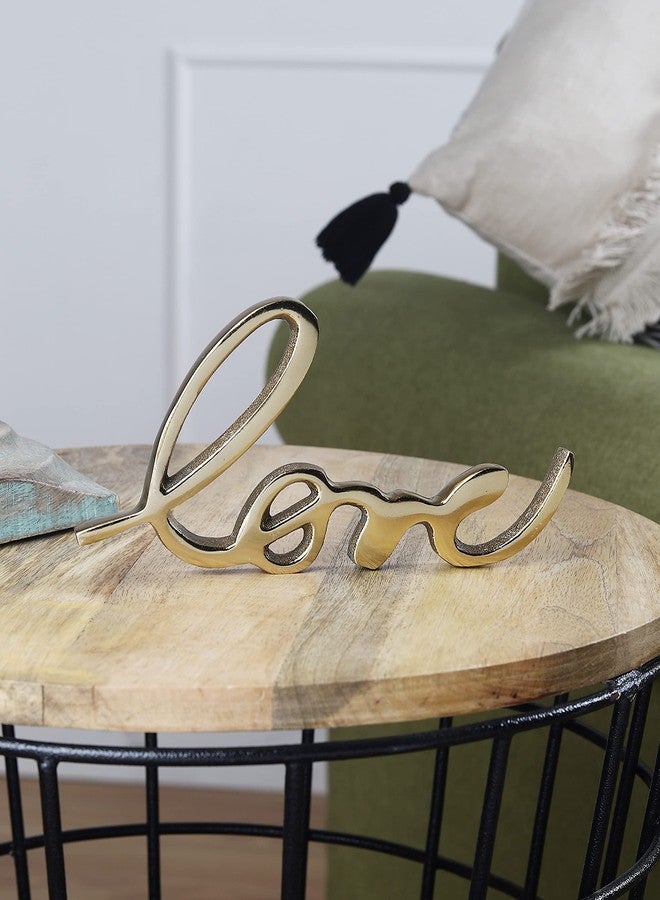 Heyearth Tabletop Freestanding Love Sign |Decorative Metal Words Home Decor |Centerpiece Words |Decorative Metal Word Signs |Table Artifact |Figurine Fengshui Vastu Lucky|Alphabet Sign|Valentine's Day - Image 2